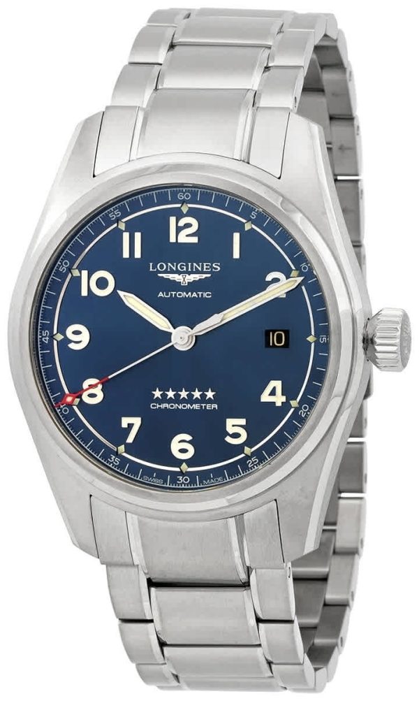 longines herrklocka l3.810.4.93.6 spirit blå/stål ø40 mm