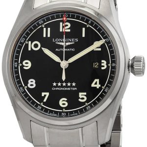 Longines Herrklocka L3.811.4.53.6 Spirit Svart/Stål Ø42 mm