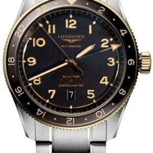 Longines Herrklocka L3.812.5.53.6 Spirit Zulu Time Svart/Stål Ø42 mm