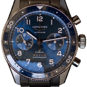 Longines Herrklocka L3.821.4.93.6 Spirit Flyback Blå/Stål Ø42 mm