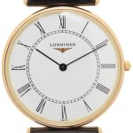 longines herrklocka l4.691.8.11.0 grande classique vit/läder ø33 mm
