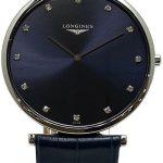 longines herrklocka l4.766.4.97.2 la grande classique de blå/läder