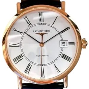 Longines Herrklocka L4.787.8.11.4 Elegant Vit/Läder Ø37 mm