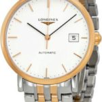longines herrklocka l4.810.5.12.7 elegant vit/18 karat roséguld ø37