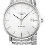 longines herrklocka l4.910.4.12.6 elegant vit/stål ø39 mm