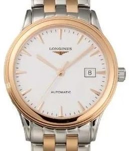 Longines Herrklocka L4.984.3.92.7 Flagship Vit/Roséguldstonat stål