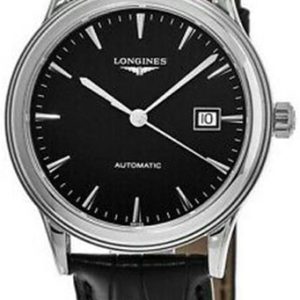 Longines Herrklocka L4.984.4.59.2 Flagship Svart/Läder Ø40 mm
