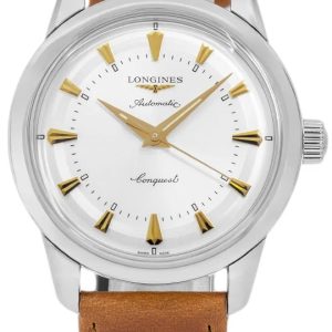 Longines L1.649.4.72.2 Conquest Heritage Silverfärgad/Läder Ø38 mm