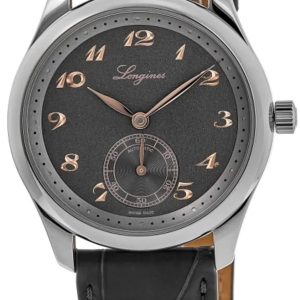 Longines L2.843.4.63.2 Master Collection Grå/Läder Ø38.5 mm