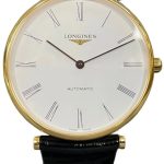longines l4.918.2.11.2 la grande classique de vit/läder ø38 mm