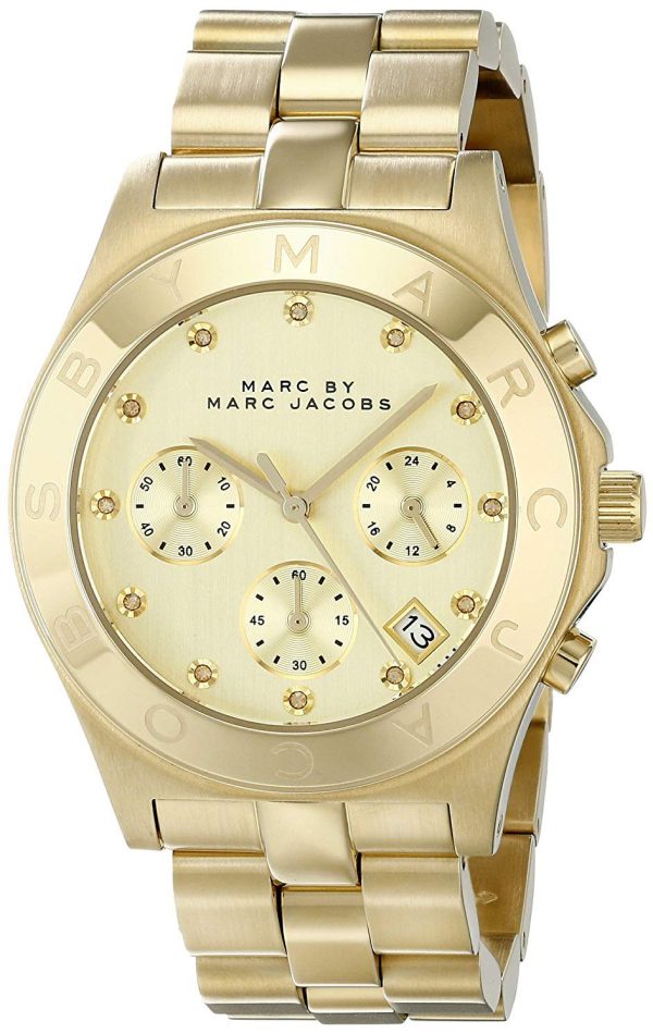 marc by marc jacobs damklocka mbm3101 blade guld/gulguldtonat stål