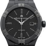 maurice lacroix herrklocka ai6008-pvb01-330-1 aikon svart/läder ø42