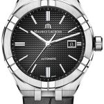 maurice lacroix herrklocka ai6008-ss001-330-1 aikon svart/läder ø42