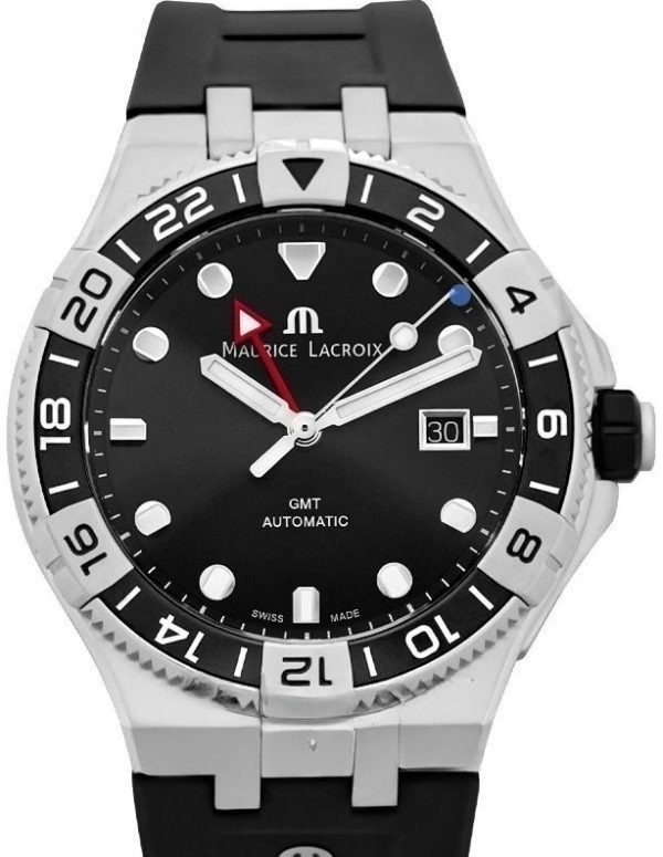 maurice lacroix herrklocka ai6158-ss001-330-2 aikon svart/gummi ø43