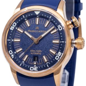 Maurice Lacroix Herrklocka PT6248-BRZ0B-430-4 Pontos Blå/Läder Ø42