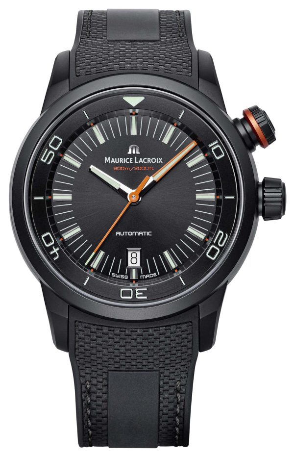 maurice lacroix herrklocka pt6248-pvb01-332-1 pontos svart/gummi ø43