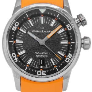 Maurice Lacroix Herrklocka PT6248-SS00L-330-J Pontos Svart/Läder