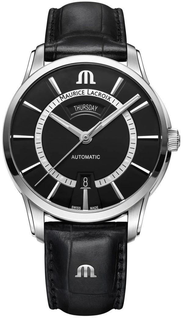 maurice lacroix herrklocka pt6358-ss001-332-2 pontos grå/läder