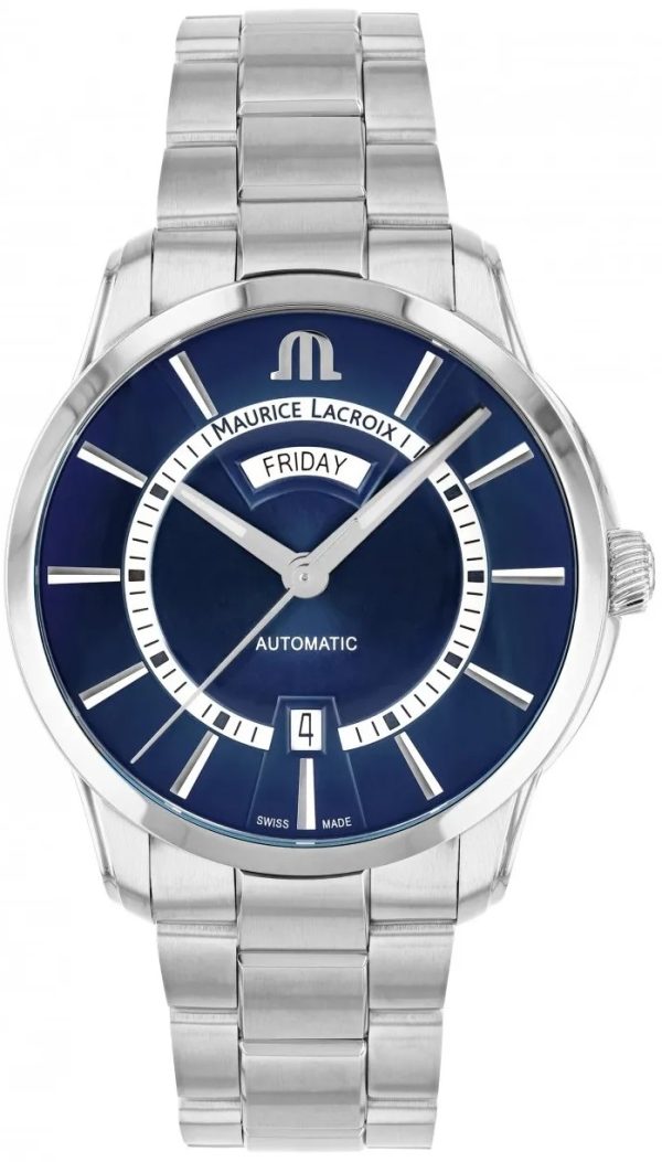maurice lacroix herrklocka pt6358-ss002-431-1 pontos blå/stål ø41