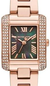 Michael Kors Damklocka MK4868 Emery Svart/Roséguldstonat stål