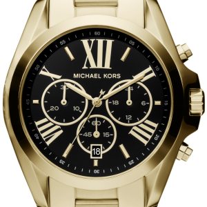 Michael Kors Damklocka MK5739 Bradshaw Svart/Gulguldtonat stål Ø43