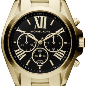 Michael Kors Damklocka MK5739 Bradshaw Svart/Gulguldtonat stål Ø43
