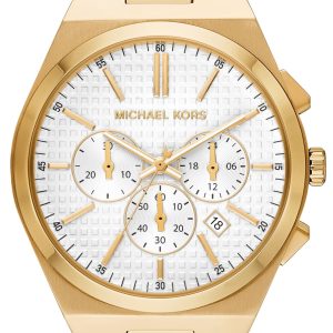 Michael Kors Herrklocka MK9120 Lennox Vit/Guldtonat stål Ø41 mm