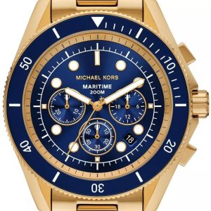 Michael Kors Herrklocka MK9202 Maritime Blå/Gulguldtonat stål Ø45