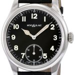 montblanc 1858 herrklocka 113860 svart/läder ø44 mm