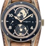montblanc 1858 herrklocka 117840 svart/läder ø42 mm