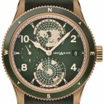 montblanc 1858 herrklocka 119909 grön/textil ø42 mm