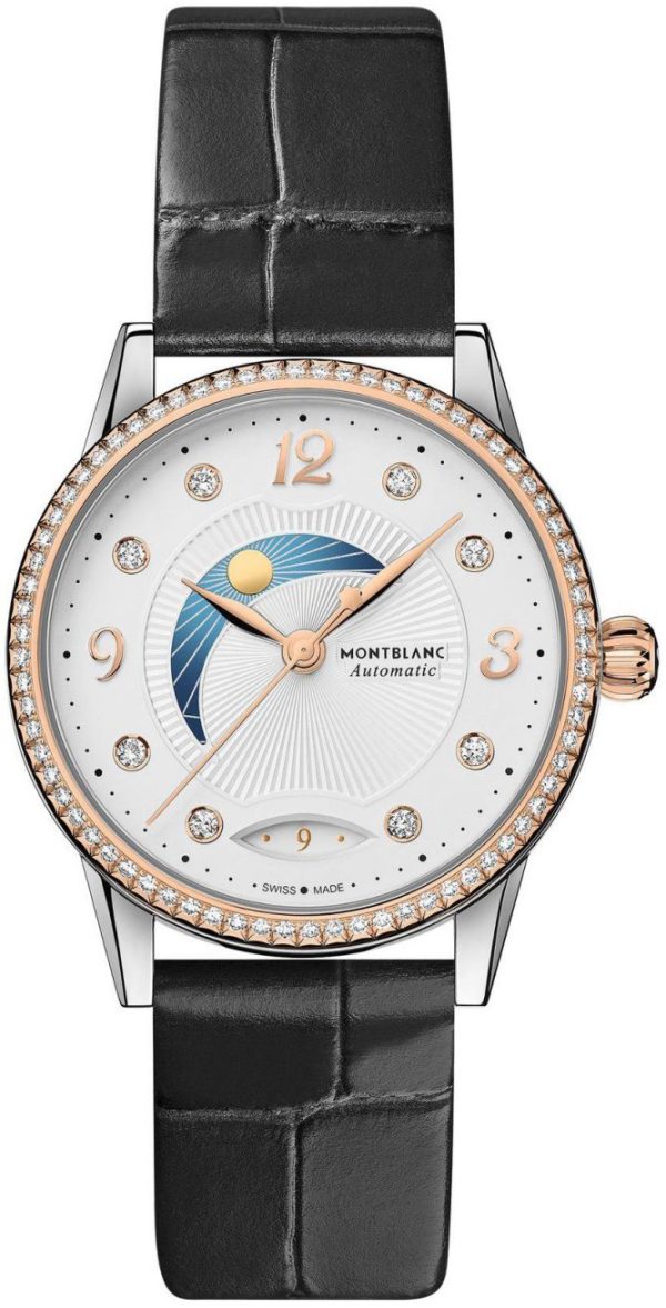 montblanc damklocka 127357 boheme vit/läder ø34 mm