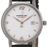 montblanc herrklocka 110717 star vit/läder ø39 mm
