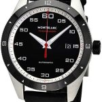 montblanc herrklocka 116061 timewalker svart/läder ø41 mm