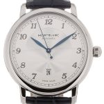 montblanc herrklocka 117575 star silverfärgad/läder ø42 mm