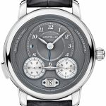 montblanc herrklocka 119954 star grå/läder ø44.8 mm