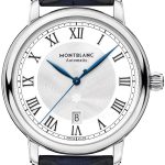 montblanc herrklocka 119956 star silverfärgad/läder ø42 mm