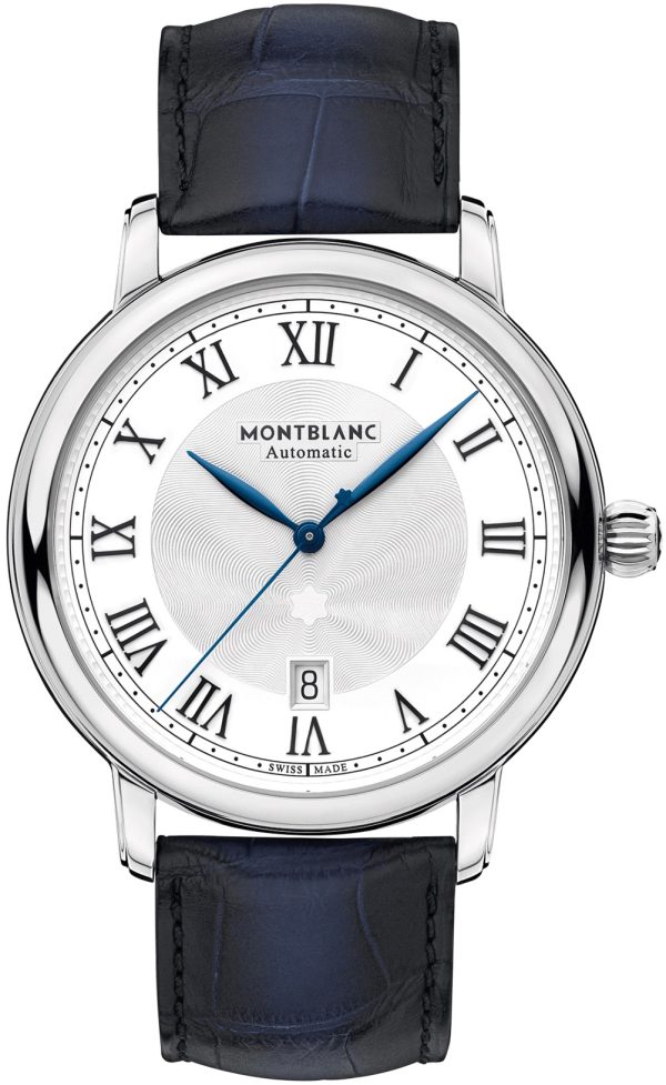 montblanc herrklocka 119956 star silverfärgad/läder ø42 mm