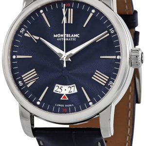 Montblanc Herrklocka 119960 Heritage Blå/Läder Ø42 mm