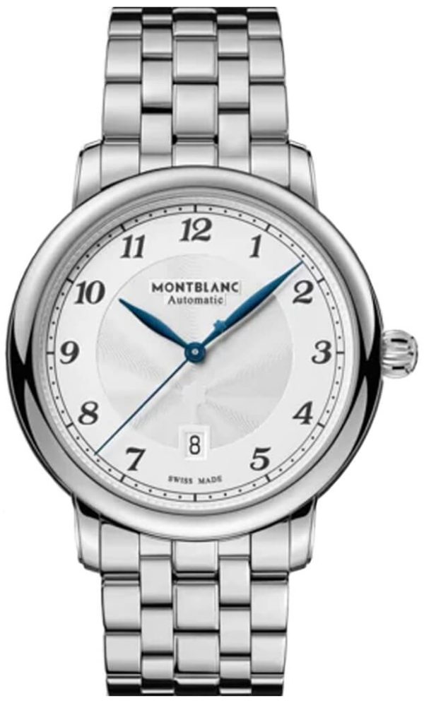 montblanc herrklocka 128682 star legacy silverfärgad/stål ø42 mm