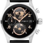 montblanc herrklocka 129268 summit svart/läder ø42 mm