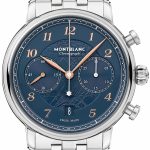 montblanc herrklocka 129627 star legacy blå/stål ø42 mm