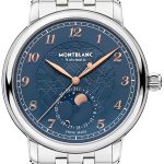 montblanc herrklocka 129631 star legacy blå/stål ø42 mm