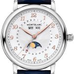 montblanc herrklocka 129715 star legacy vit/läder ø42 mm