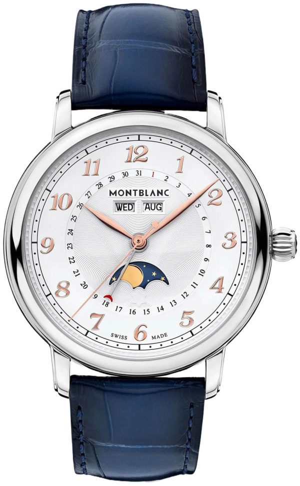 montblanc herrklocka 129715 star legacy vit/läder ø42 mm