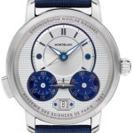montblanc herrklocka 129764 star legacy silverfärgad/läder ø43 mm
