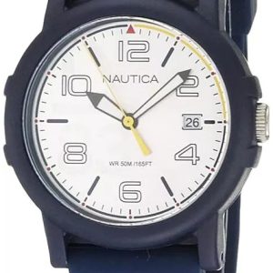 Nautica Herrklocka NABLEME02 N83 Vit/Gummi Ø38 mm