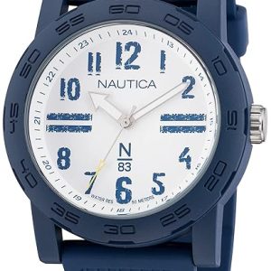 Nautica Herrklocka NAPATS301 N83 Vit/Gummi Ø44 mm