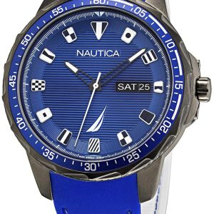 Nautica Herrklocka NAPCLF003 Coba Lake Blå/Gummi Ø48 mm