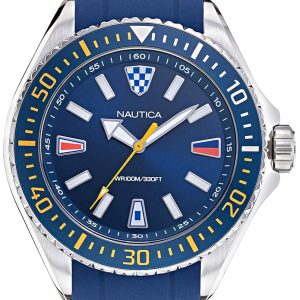 Nautica Herrklocka NAPCPS014 Crandon Park Blå/Gummi Ø46 mm